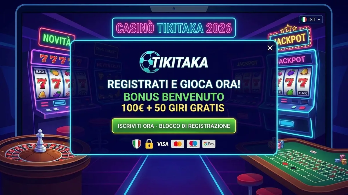 Registrazione con bonus su Tikitaka